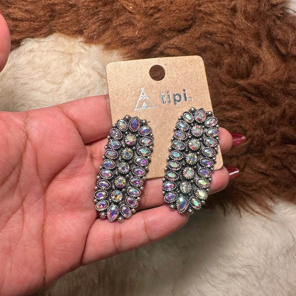 Western Iridescent Stone Earrings